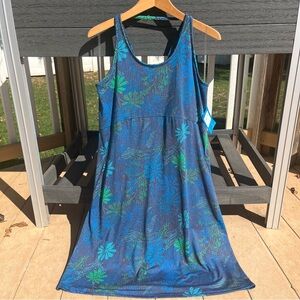 Columbia Women’s Peak To Point Knit Dress Built-In Bra Sleeveless Size XL NEW